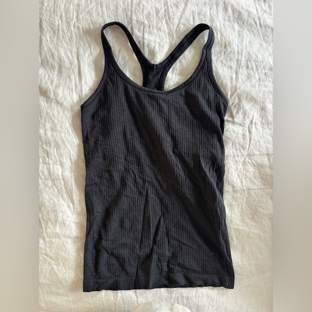 lululemon athletica Black Ribbed Tank Top